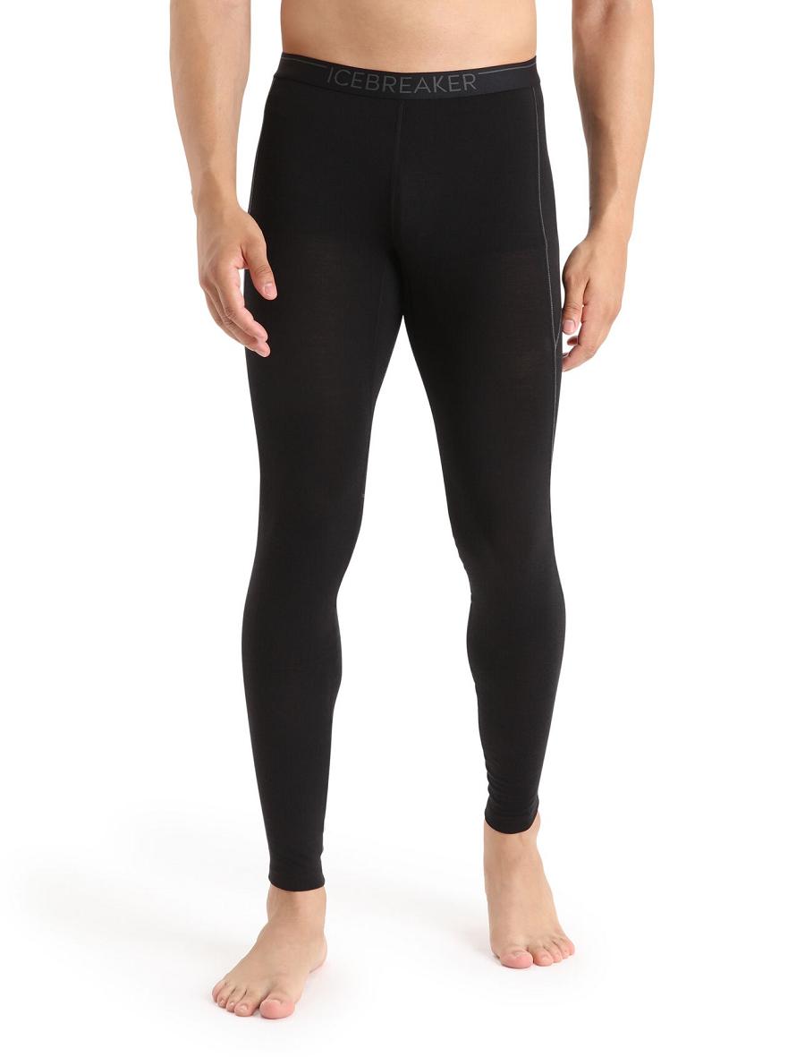 Black Icebreaker BodyfitZone™ Merino 150 Zone Thermal Men's Leggings | AU 1140ZUTG